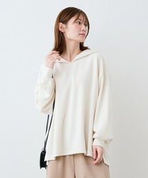 ＩＥＤＩＴ　ＥＣＯ　ＢＬＵＥ（Ｒ）ダンボールカットソー素材のセーラーカラートップス