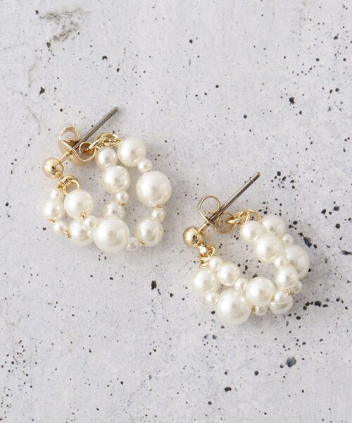 THE SHOP TK (ザ ショップ ティーケー )の「つぶつぶパール調ピアス(ピアス(両耳用)・レディース・シルバー/ゴールド・00)」の1枚目の写真
