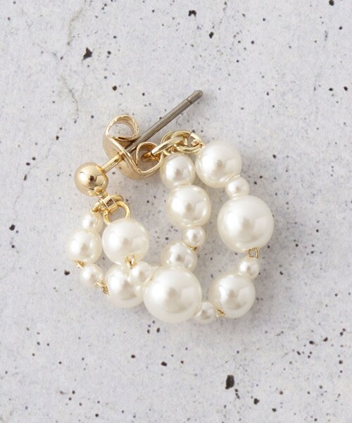 THE SHOP TK (ザ ショップ ティーケー )の「つぶつぶパール調ピアス(ピアス(両耳用)・レディース・シルバー/ゴールド・00)」の4枚目の写真