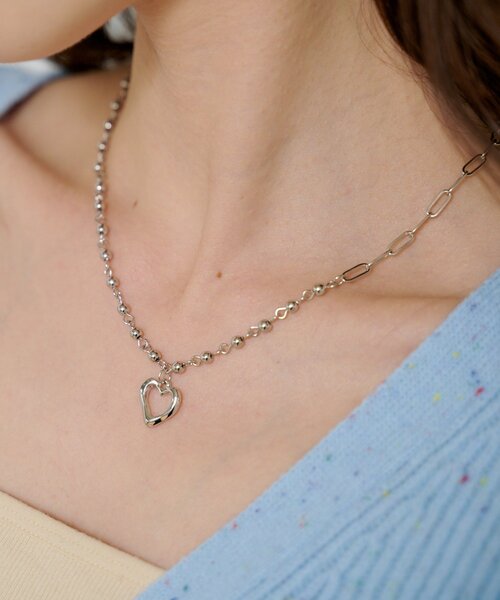 fiw.】ハートアシメネックレス（ネックレス）｜Kastane（カスタネ）の