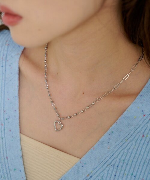 fiw.】ハートアシメネックレス（ネックレス）｜Kastane（カスタネ）の
