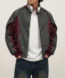 WESTBOY（ウエストボーイ）の「軽量 オーバーサイズ 切り替えフェイクレザージャケット ブルゾン WO25W14OT04（ブルゾン）」