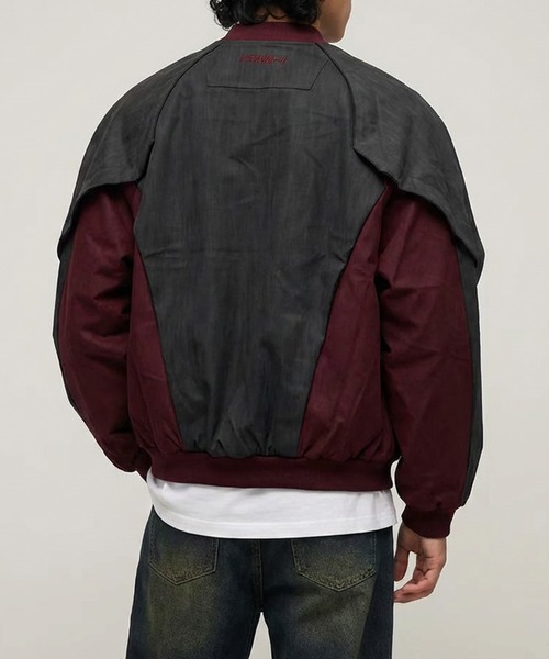 WESTBOY（ウエストボーイ）の「軽量 オーバーサイズ 切り替えフェイクレザージャケット ブルゾン WO25W14OT04（ブルゾン・メンズ・グレー・L/M/XL）」の5枚目の写真