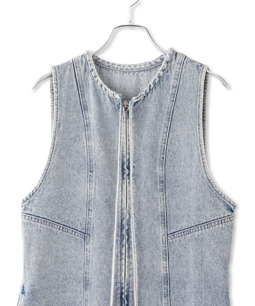 ADAM ET ROPE'(アダムエロペ)の「【WEB限定】ドロストネックデニムワンピース(ワンピース・レディース・ブラック系その他/ブルー系その他4・36/38)」の17枚目の写真