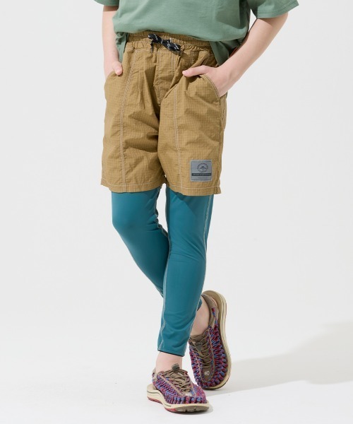 KRIFF MAYER Kid's Collection(クリフメイヤーキッズコレクション)の「【水陸両用】リップストップチェックショーツ(その他パンツ・キッズ・ブラック/ライトグリーン/ネイビー/ベージュ・160/150/170/130/120/140)」の3枚目の写真