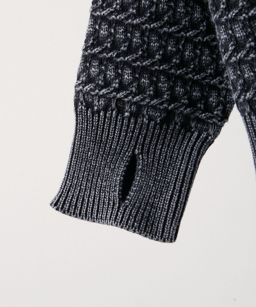 CLEL（クレイル）の「【CLEL】3D Full-Zip Knit Hoodie / 3Dフルジップニットパーカー（パーカー・メンズ・グレー系/ネイビー系/ブラック・L/M/S/XS）」の20枚目の写真