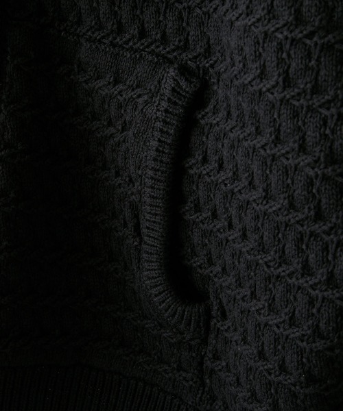 CLEL（クレイル）の「【CLEL】3D Full-Zip Knit Hoodie / 3Dフルジップニットパーカー（パーカー・メンズ・グレー系/ネイビー系/ブラック・L/M/S/XS）」の12枚目の写真