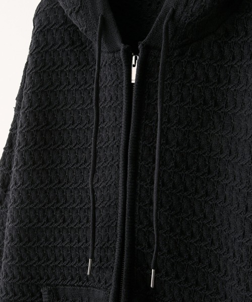 CLEL（クレイル）の「【CLEL】3D Full-Zip Knit Hoodie / 3Dフルジップニットパーカー（パーカー・メンズ・グレー系/ネイビー系/ブラック・L/M/S/XS）」の13枚目の写真