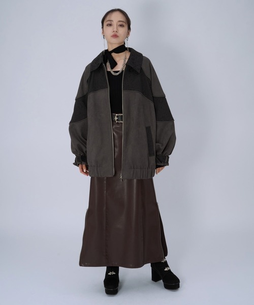 HARE（ハレ）の「ボウタイニットトップス(HARE)（ニット/セーター・レディース・ブラック/ライトブルー・FREE）」の11枚目の写真