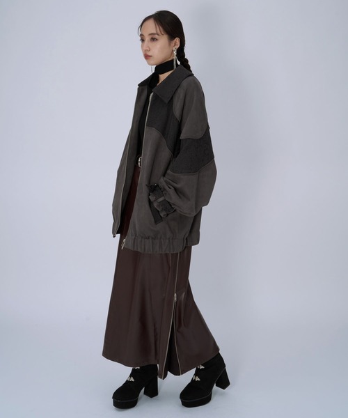 HARE（ハレ）の「ボウタイニットトップス(HARE)（ニット/セーター・レディース・ブラック/ライトブルー・FREE）」の12枚目の写真