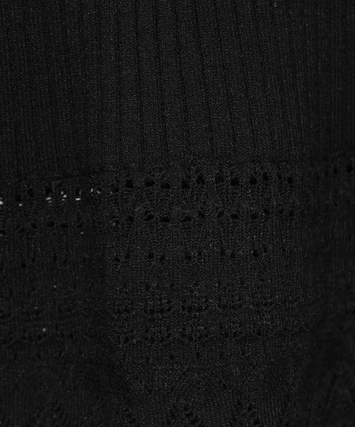 HARE（ハレ）の「ボウタイニットトップス(HARE)（ニット/セーター・レディース・ブラック/ライトブルー・FREE）」の9枚目の写真
