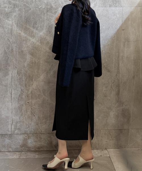 junoah（ジュノア）の「【取り外し可能】ペプラムⅠラインスカート（スカート・レディース・ブラック/チャコール/グレイッシュベージュ・MEDIUM/SMALL/LARGE）」の15枚目の写真