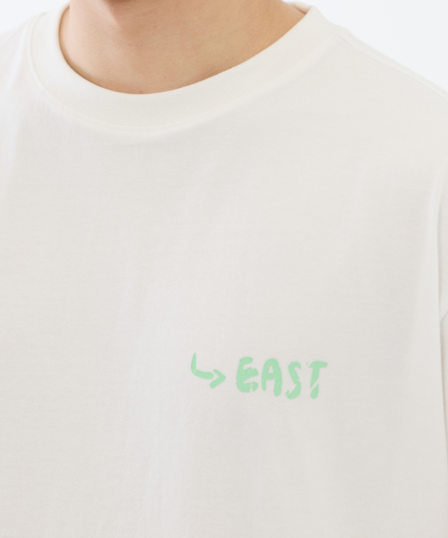 eastserviceshop（イーストサービスショップ）の「Night Drawing Half T- Off White（Tシャツ/カットソー・レディース・アイボリー・SMALL/MEDIUM/LARGE）」の8枚目の写真