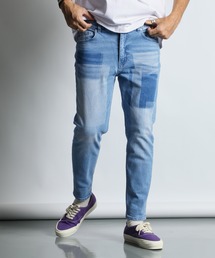 The DUFFER of ST.GEORGE（ザダファーオブセントジョージ）の「LASER PROCESSED&EMBROIDERY SLIM FIT DENIM:レーザー加工&刺繍 スリムフィットジーンズ（デニムパンツ）」