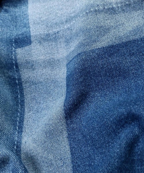 The DUFFER of ST.GEORGE(ザダファーオブセントジョージ)の「LASER PROCESSED&EMBROIDERY SLIM FIT DENIM:レーザー加工&刺繍 スリムフィットジーンズ(デニムパンツ・メンズ・インディゴブルー/ライトインディゴブルー・LARGE/MEDIUM/SMALL/X-LARGE)」の19枚目の写真