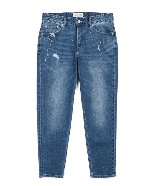 The DUFFER of ST.GEORGE（ザダファーオブセントジョージ）の「LASER PROCESSED＆EMBROIDERY SLIM FIT DENIM：レーザー加工＆刺繍 スリムフィットジーンズ（デニムパンツ・メンズ・インディゴブルー/ライトインディゴブルー・LARGE/MEDIUM/SMALL/X-LARGE）」の11枚目の写真