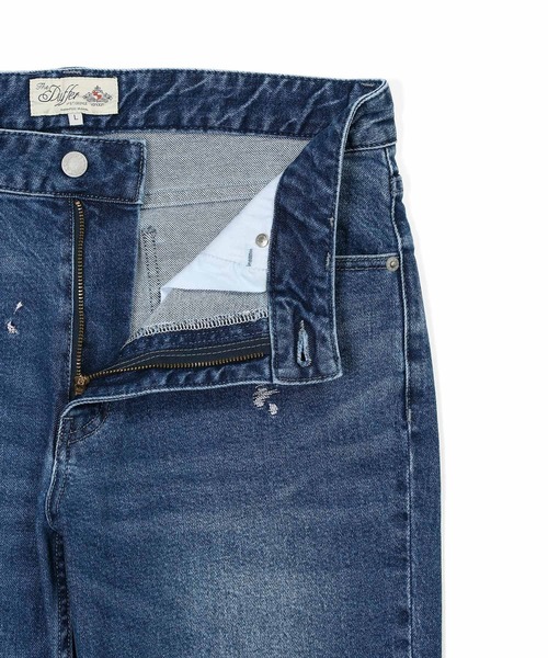 The DUFFER of ST.GEORGE（ザダファーオブセントジョージ）の「LASER PROCESSED＆EMBROIDERY SLIM FIT DENIM：レーザー加工＆刺繍 スリムフィットジーンズ（デニムパンツ・メンズ・インディゴブルー/ライトインディゴブルー・LARGE/MEDIUM/SMALL/X-LARGE）」の15枚目の写真