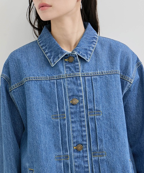 ロペ マドモワゼル 美品 オーバーサイズ 貝ボタン デニムシャツ ジャケット 青 AZUL DENIM デニムシャツ｜WOMEN｜250ISB10-060J｜AZUL BY MOUSSY