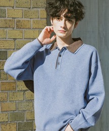 RAGEBLUE | DOUBLE COLLAR KNIT POLO SHIRTS / ダブルカラーソフトタッチニットポロ(ニット/セーター)