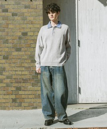 RAGEBLUE（レイジブルー）の「DOUBLE COLLAR KNIT POLO SHIRTS   ダブルカラーソフトタッチニットポロ（ニット/セーター）」