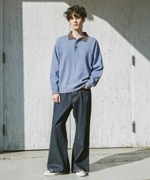 RAGEBLUE（レイジブルー）の「DOUBLE COLLAR KNIT POLO SHIRTS / ダブルカラーソフトタッチニットポロ（ニット/セーター）」