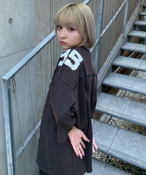 Candy Stripper（キャンディストリッパー）の「MAD BUNNY FOOTBALL Tシャツ（Tシャツ/カットソー・レディース・レッド/オフホワイト/ブラック・FREE）」の12枚目の写真