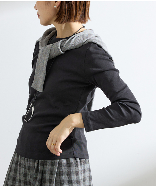 IENA（イエナ）の「オーガニックフライスプルオーバー（Tシャツ/カットソー・レディース・ホワイト/レッド/ブラック・FREE）」の2枚目の写真