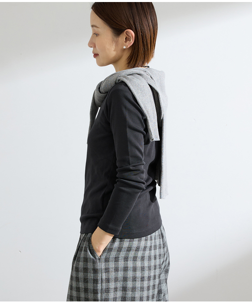 IENA（イエナ）の「オーガニックフライスプルオーバー（Tシャツ/カットソー・レディース・ホワイト/レッド/ブラック・FREE）」の9枚目の写真