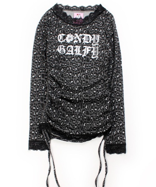 GALFY(ガルフィー)の「GALFY(ガルフィー)ギラギャル2WAYワンピ/ロンT/Tシャツワンピ/レオパード/豹柄/総柄/レース(Tシャツ/カットソー・レディース・ベージュ/ホワイト系その他/ピンク/ブラック・FREE)」の22枚目の写真
