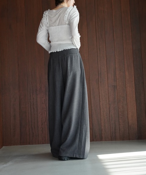 chuclla（チュクラ）の「シアーライト ロングスリーブT chw26s055（Tシャツ/カットソー・レディース・ブラック/ライトグレー・FREE）」の20枚目の写真