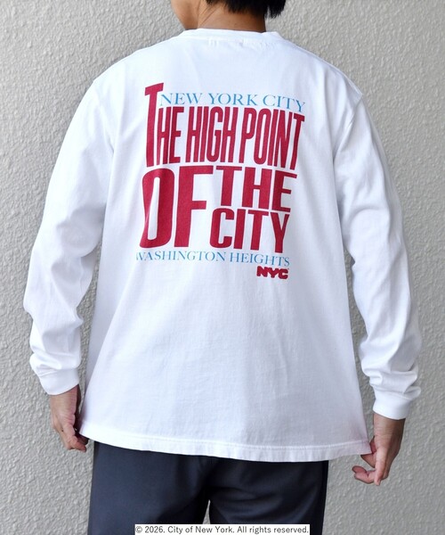GOOD ROCK SPEED(グッドロックスピード)の「GOOD ROCK SPEED: NYC グラフィック プリント Tシャツ(ロンT)◇(Tシャツ/カットソー・メンズ・ブラック/ホワイト・MEDIUM/LARGE/X-LARGE)」の6枚目の写真