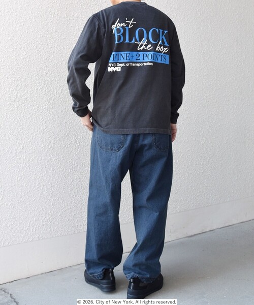 GOOD ROCK SPEED(グッドロックスピード)の「GOOD ROCK SPEED: NYC グラフィック プリント Tシャツ(ロンT)◇(Tシャツ/カットソー・メンズ・ブラック/ホワイト・MEDIUM/LARGE/X-LARGE)」の10枚目の写真
