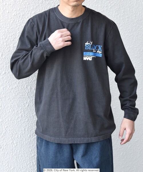 GOOD ROCK SPEED(グッドロックスピード)の「GOOD ROCK SPEED: NYC グラフィック プリント Tシャツ(ロンT)◇(Tシャツ/カットソー・メンズ・ブラック/ホワイト・MEDIUM/LARGE/X-LARGE)」の11枚目の写真