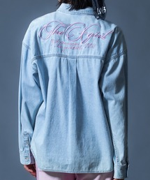 X-girl | SCRIPT LOGO BLEACHED DENIM SHIRT(シャツ/ブラウス)