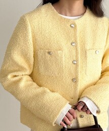 ノーカラージャケット（イエロー/黄色系）ファッション通販 - ZOZOTOWN