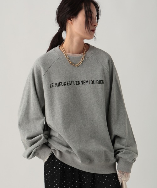 Elura（エルーラ）の「袖コンロゴスウェット/645449（スウェット・レディース・ブラウン/ライトグレー/オフホワイト・FREE）」の10枚目の写真