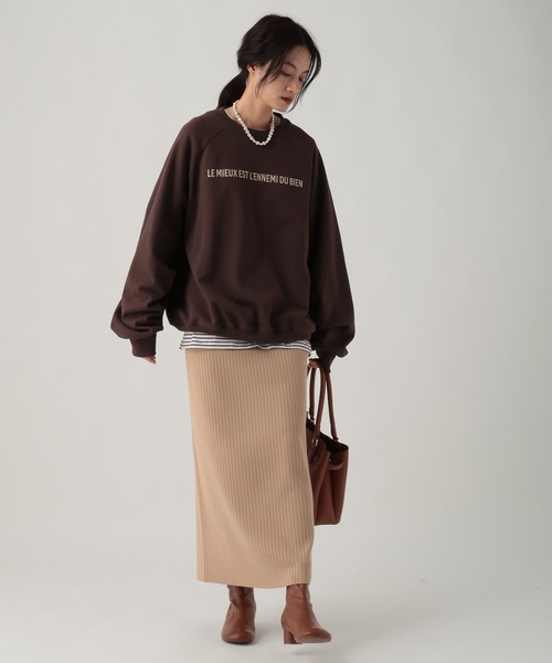 Elura（エルーラ）の「袖コンロゴスウェット/645449（スウェット・レディース・ブラウン/ライトグレー/オフホワイト・FREE）」の18枚目の写真