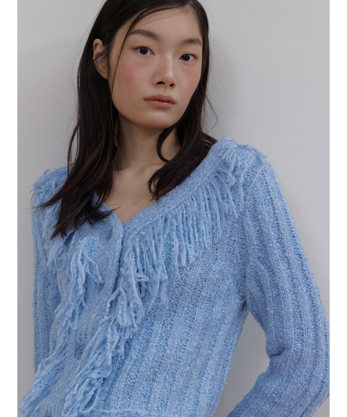 ASURA（アスラ）の「HAILEY TASSEL CADIGAN (SKY BLUE)（カーディガン/ボレロ・レディース・その他・ONE SIZE）」の5枚目の写真