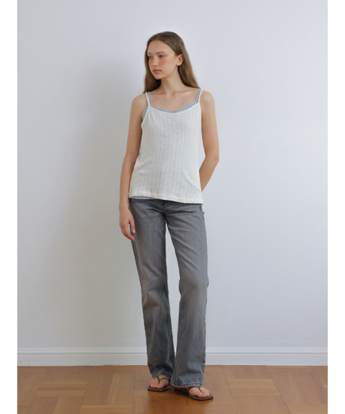 UNNOUT(アナウト)の「CROCHET SLEEVELESS SHIRT CREAM(Tシャツ/カットソー・レディース・その他・ONE SIZE)」の3枚目の写真