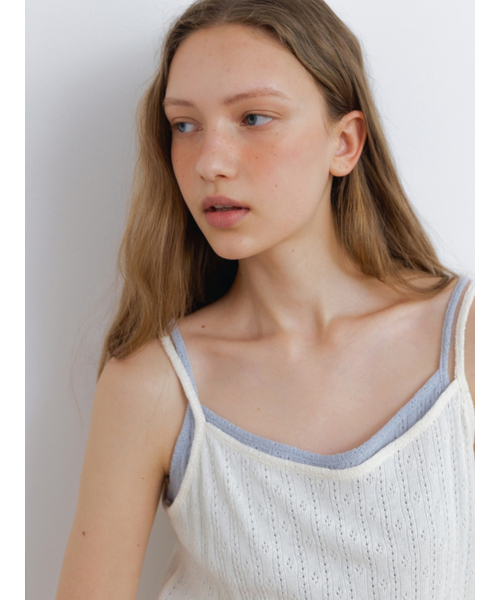 UNNOUT(アナウト)の「CROCHET SLEEVELESS SHIRT CREAM(Tシャツ/カットソー・レディース・その他・ONE SIZE)」の5枚目の写真