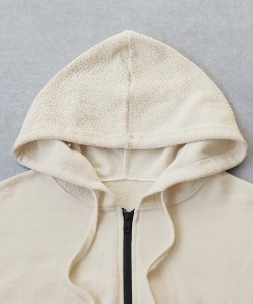 antiqua(アンティカ)の「裏毛 ジップアップパーカー(パーカー・レディース・アイボリー/ブラック・ONESIZE)」の15枚目の写真