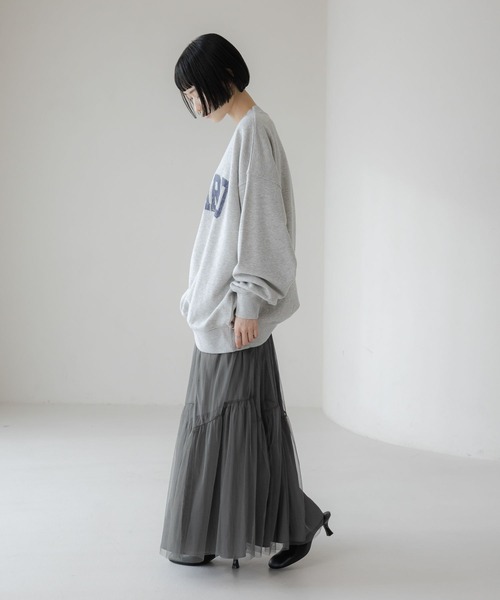 LOWRYS FARM（ローリーズファーム）の「レースカラーカレッジウラケプルオーバー　645353（スウェット・レディース・ブラウン/グレー/ネイビー・FREE）」の7枚目の写真