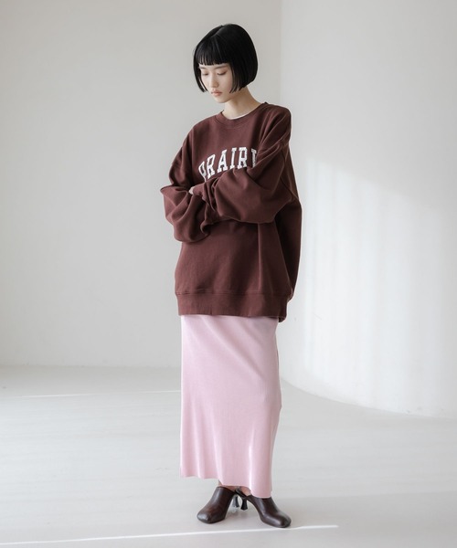 LOWRYS FARM（ローリーズファーム）の「レースカラーカレッジウラケプルオーバー　645353（スウェット・レディース・ブラウン/グレー/ネイビー・FREE）」の10枚目の写真