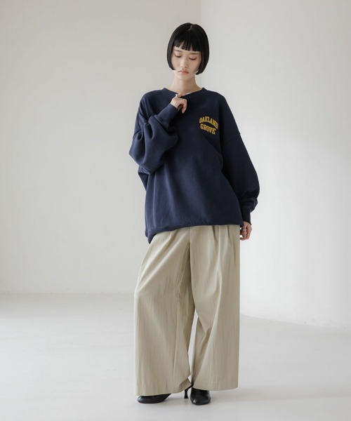 LOWRYS FARM（ローリーズファーム）の「レースカラーカレッジウラケプルオーバー　645353（スウェット・レディース・ブラウン/グレー/ネイビー・FREE）」の13枚目の写真