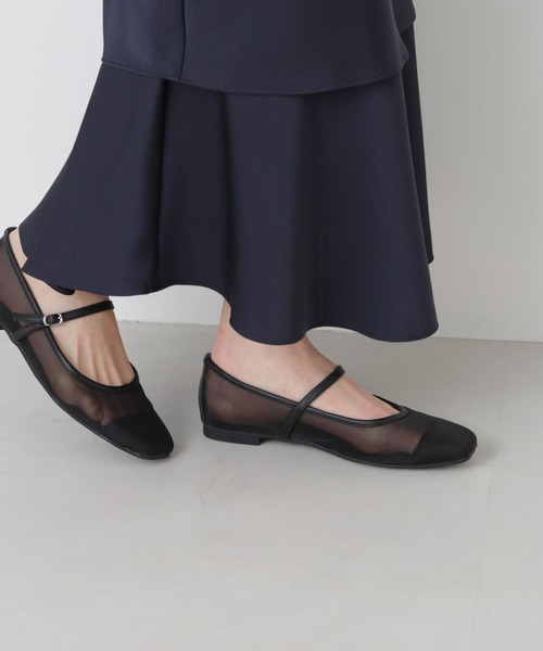 NANO universe(ナノユニバース)の「メッシュメリージェーン(その他シューズ・レディース・ブラック/シルバー・36/37/38)」の1枚目の写真