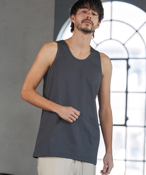 CAMBIO（カンビオ）の「mta601- COOLMAX Tank top タンクトップ(2026GIM-017)（タンクトップ・メンズ・チャコール/ブラック/ホワイト・S/M/L）」の5枚目の写真