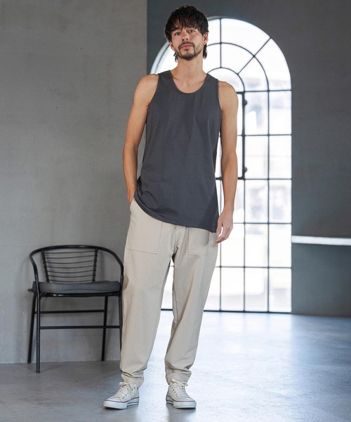 CAMBIO（カンビオ）の「mta601- COOLMAX Tank top タンクトップ(2026GIM-017)（タンクトップ・メンズ・チャコール/ブラック/ホワイト・S/M/L）」の7枚目の写真