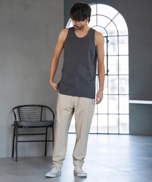 CAMBIO（カンビオ）の「mta601- COOLMAX Tank top タンクトップ(2026GIM-017)（タンクトップ・メンズ・チャコール/ブラック/ホワイト・S/M/L）」の9枚目の写真