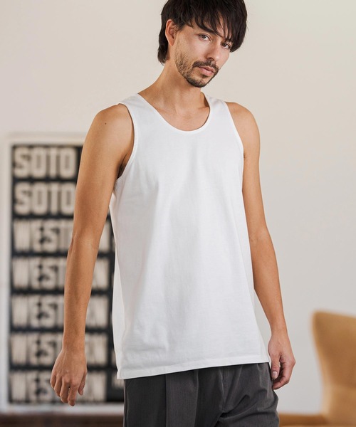 CAMBIO（カンビオ）の「mta601- COOLMAX Tank top タンクトップ(2026GIM-017)（タンクトップ・メンズ・チャコール/ブラック/ホワイト・S/M/L）」の17枚目の写真