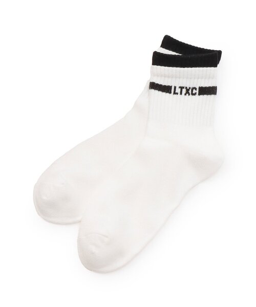 LOVETOXIC(ラブトキシック)の「【LTXC】カブセクルーソックス(ソックス/靴下・キッズ・ブラック/サックスブルー/オフホワイト/オレンジ・F)」の1枚目の写真